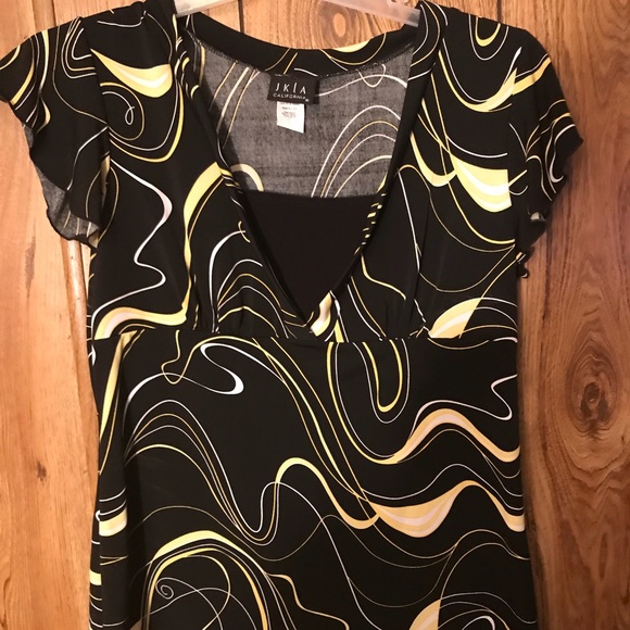 Yellow/black blouse - Picture 1 of 2